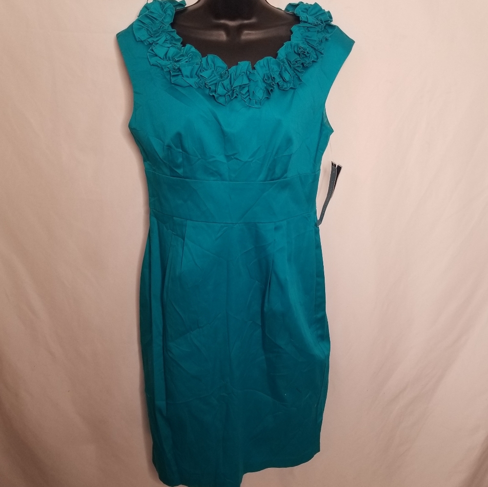 London Times mid length dress Capri Blue Size 10